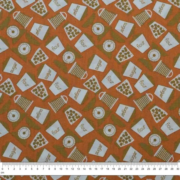 Bakery Prints Cotton Fabric, Flour & Sugars- Width 112Cm 1