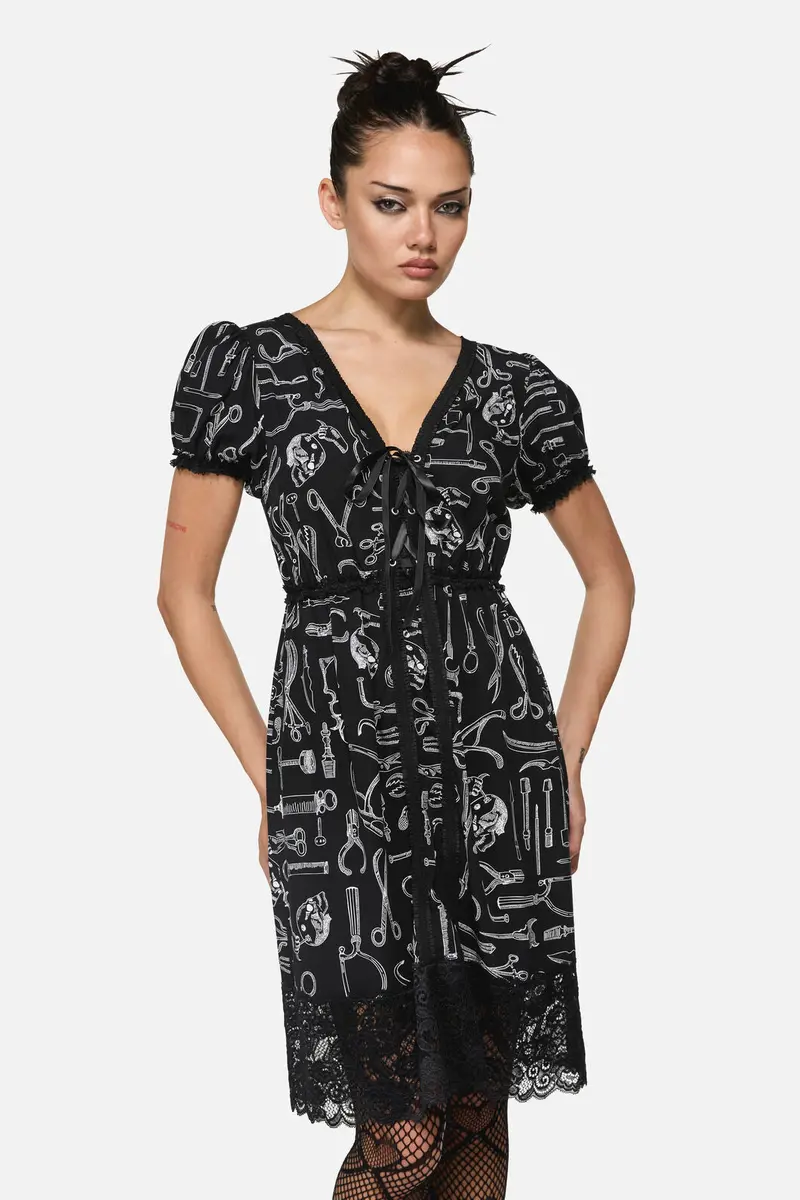 Barbaric Print Goth Dress 1