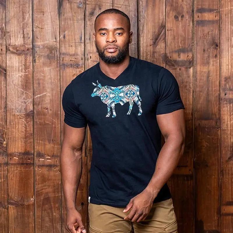 Basotho Infill V-Neck Tee - Mamba 1