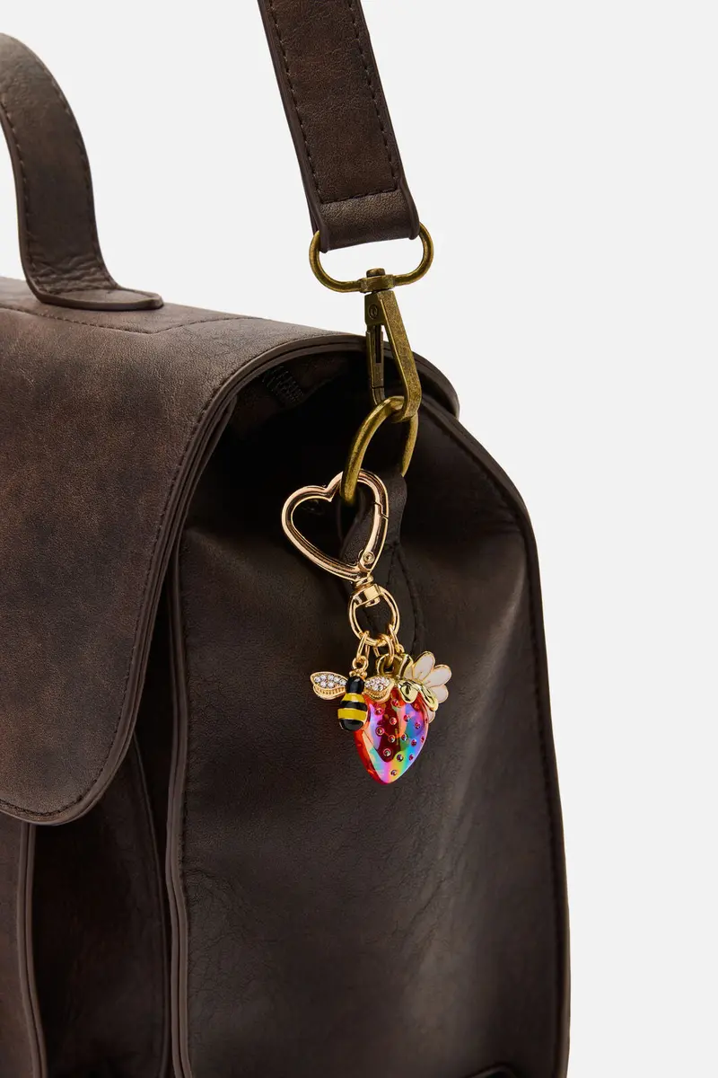 Bee And Strawberry Bag Charm 2