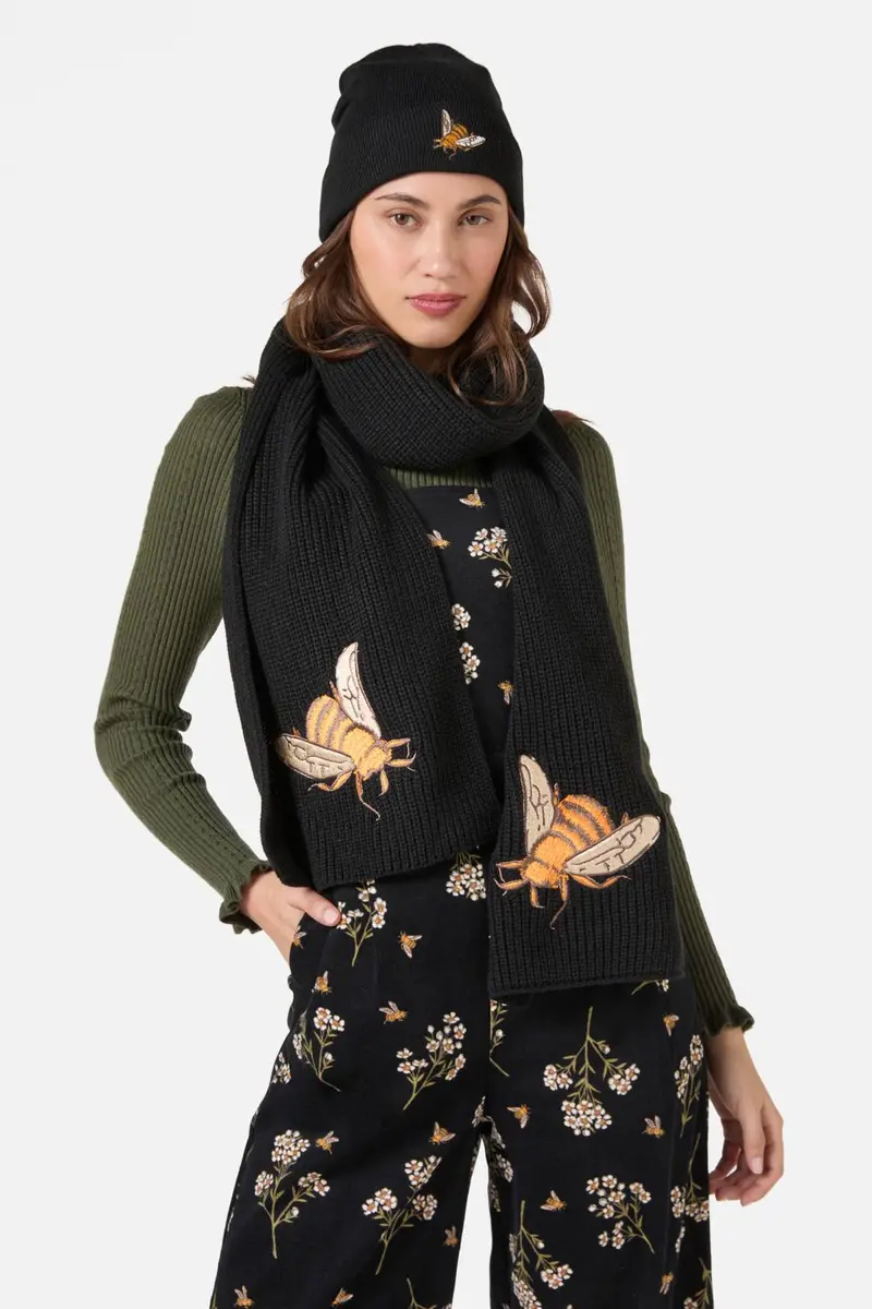 Bee Embroidered Beanie 1