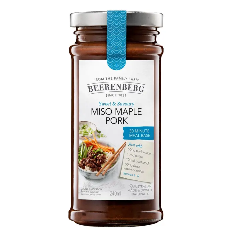 Beerenberg Miso Maple Pork Meal Base 240Ml 1