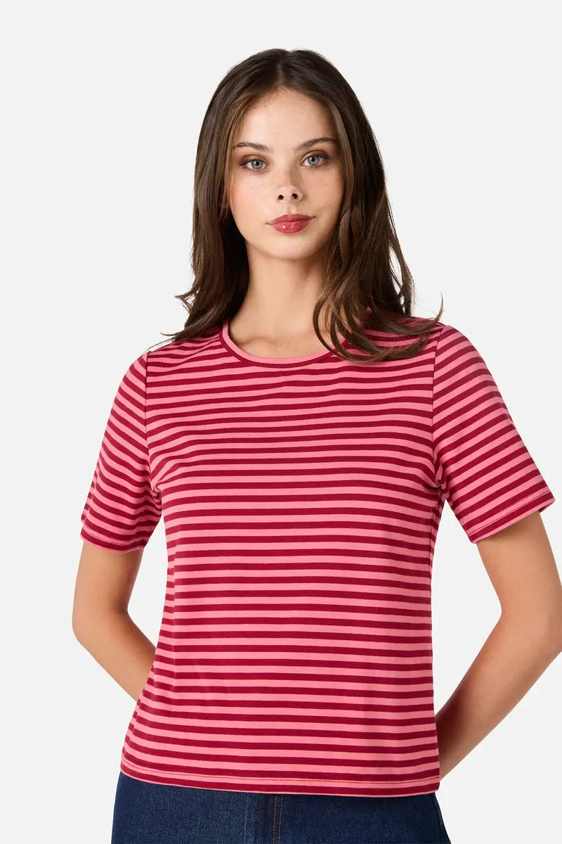 Berry Stripe Tee 1