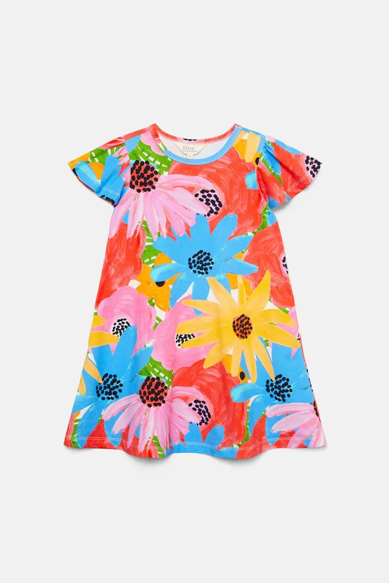 Big Floral Kids Dress 1
