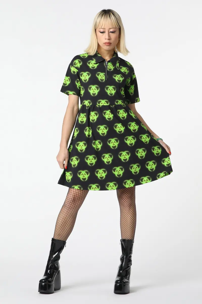 Biohazard Print Smock Dress 1