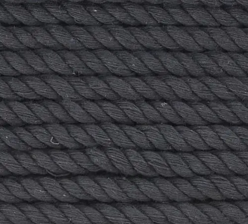 Birch Piping Cord, Black - Size 3 1