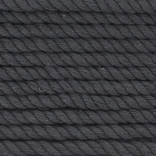 Birch Piping Cord, Black - Size 4 1