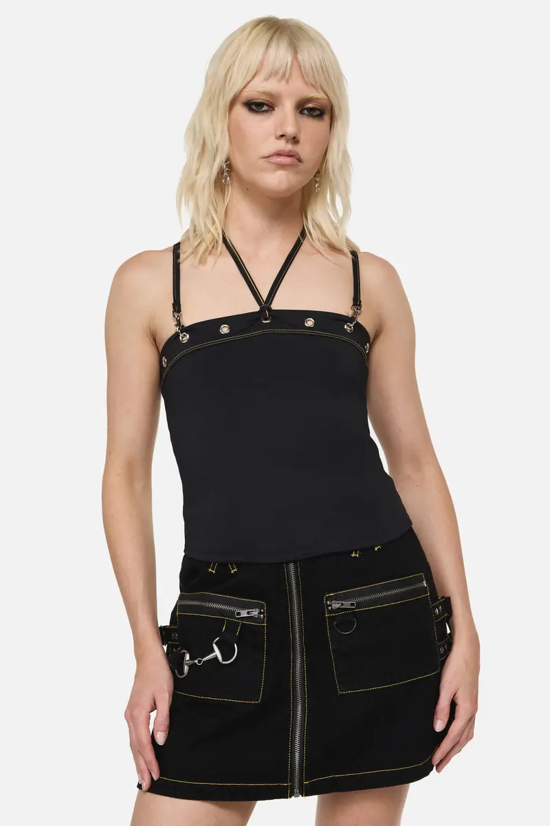Biter Punk Eyelet Tank Top 1