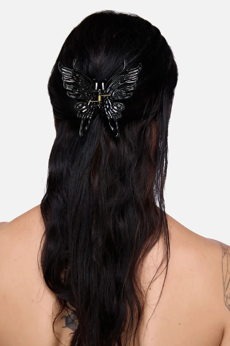 Black Butterfly Claw Clip 1