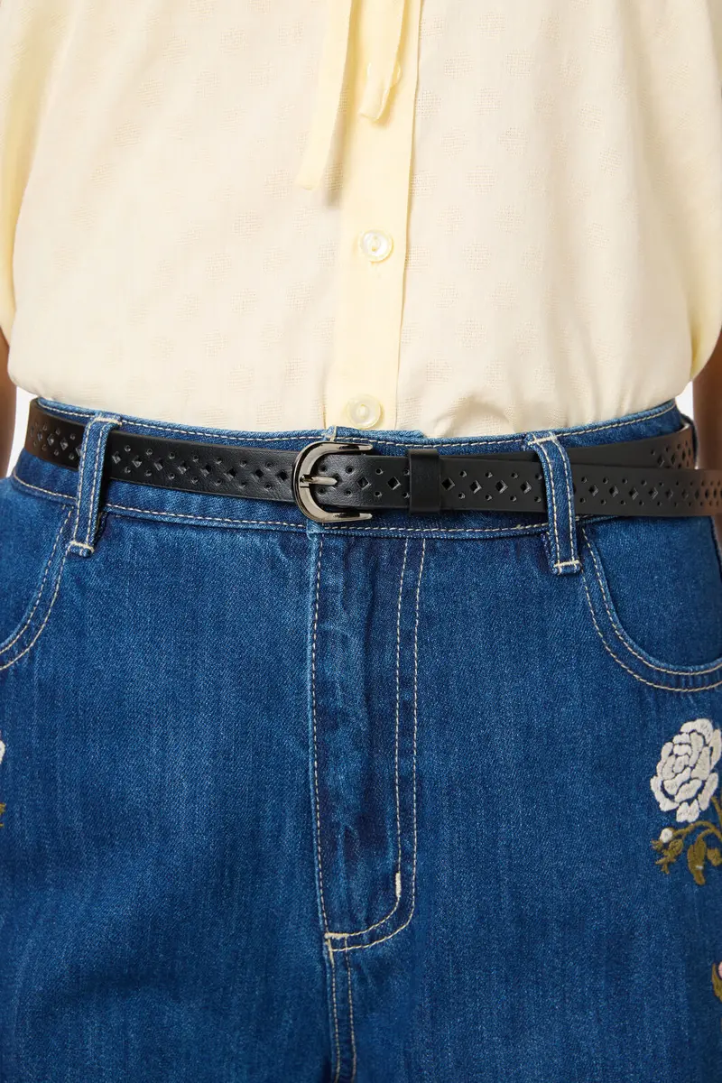Black Cut Out Belt 1