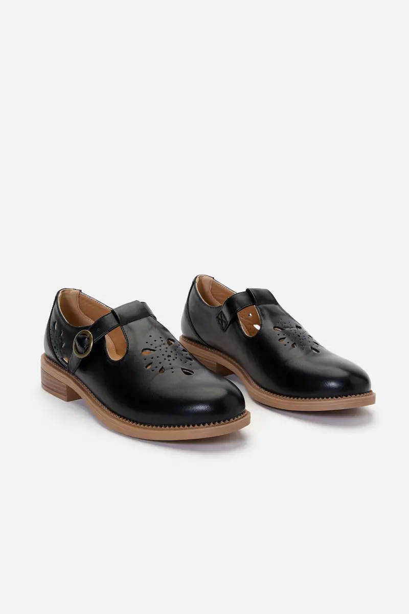 Black Cut Out Shoe 1