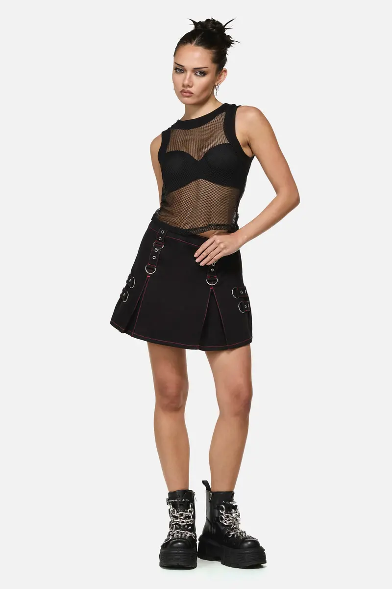 Black Grunge Fishnet Tank 1