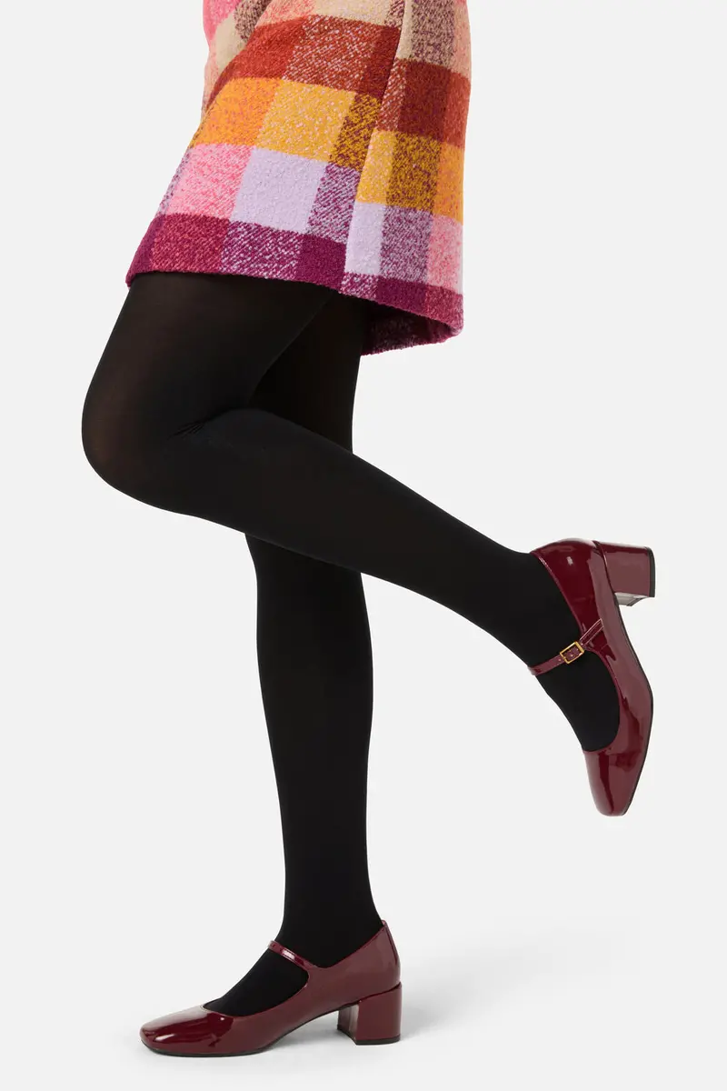 Black Plain Tights 1