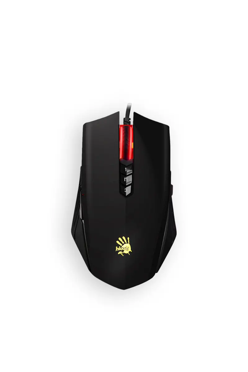 Bloody A70 Light Strike Matte Black Wired 6200 Cpi Optical Gaming Mouse 1