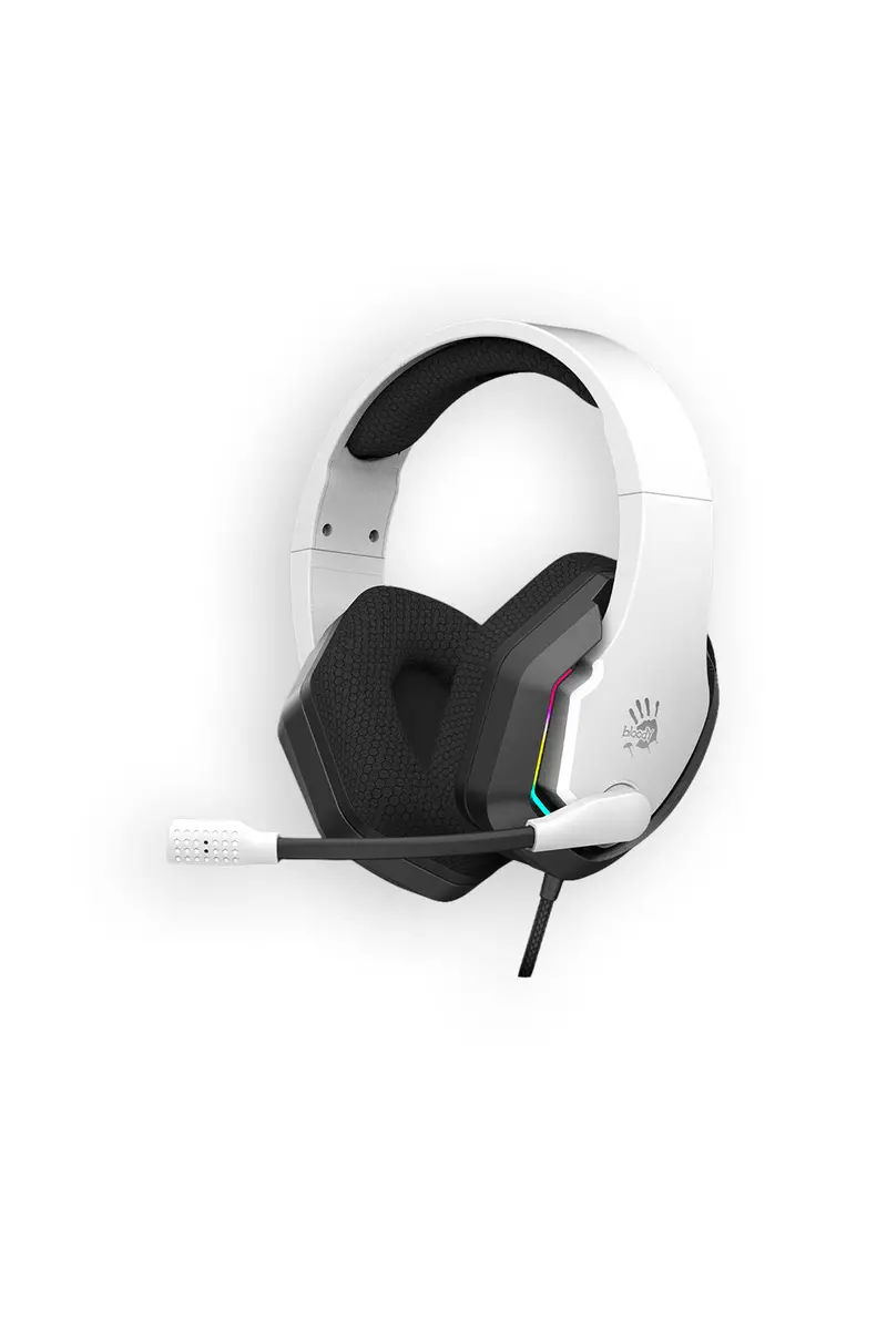 Bloody G260p Neon White 3.5Mm Wired Over-Ear Stereo Led Gaming Headphones 1