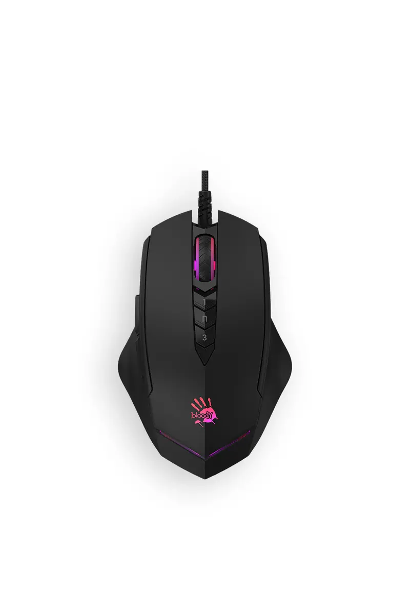 Bloody V8m Max-Ac Black Ergonomic Rgb Animation Metal Armour Boot Gaming Mouse 1