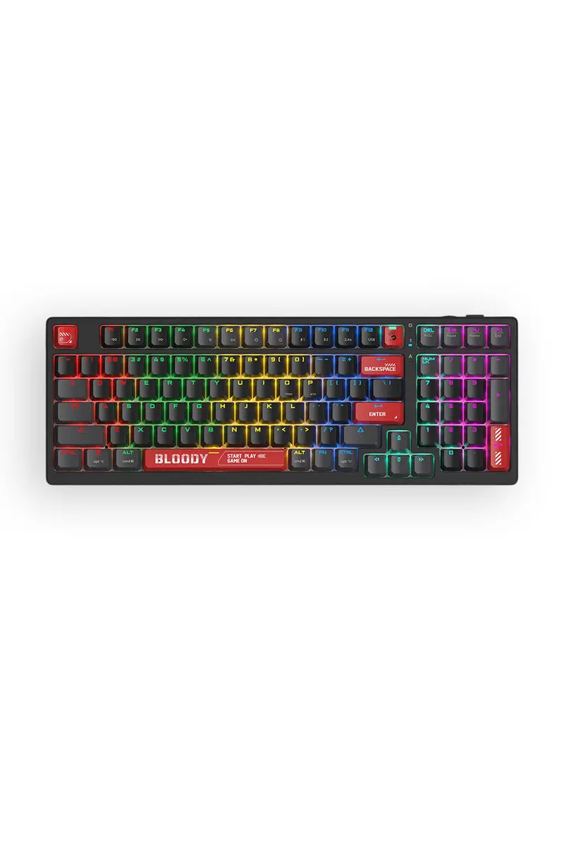 Bloody Ws98 Bloody Red 80% Dual Core Wireless Mechanical Keyboard 1
