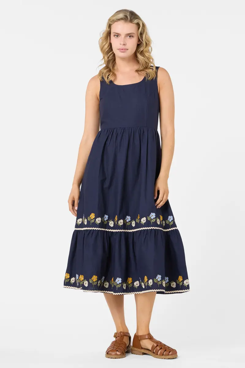 Blooms Embroidered Midi Dress 1