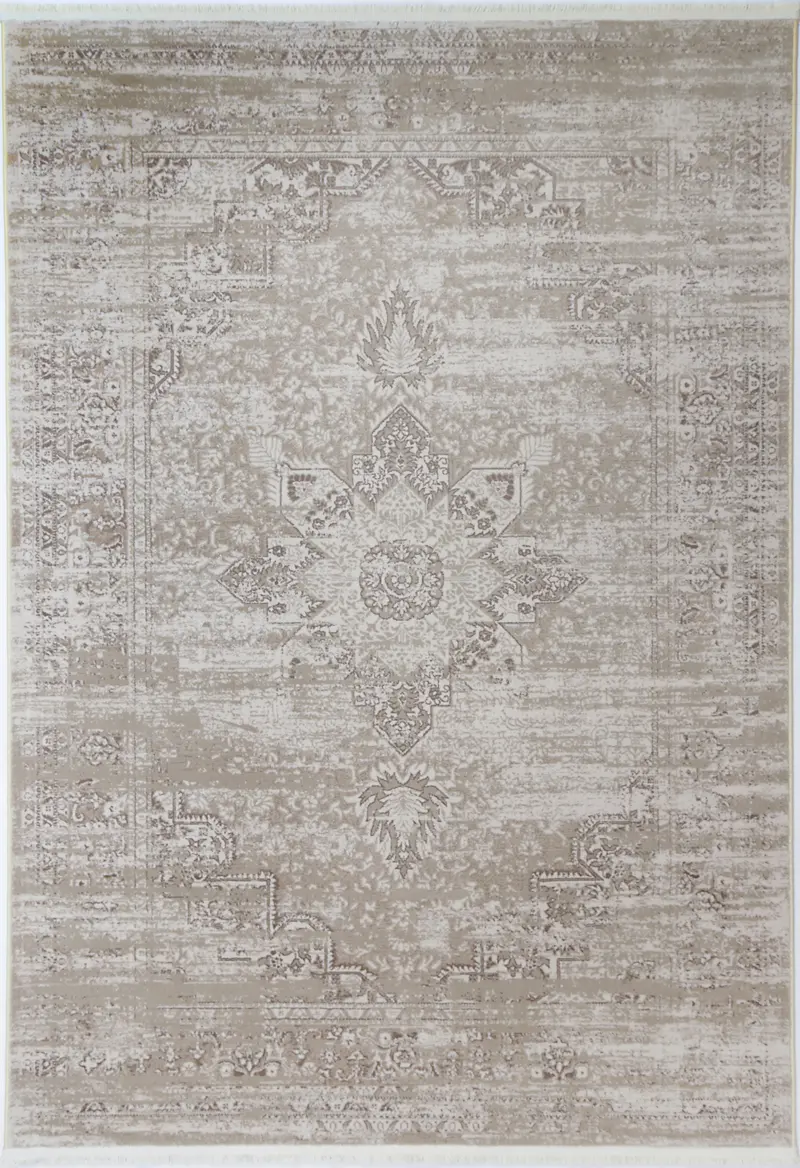 Bohemian Paradise Medalion Beige Rug 1