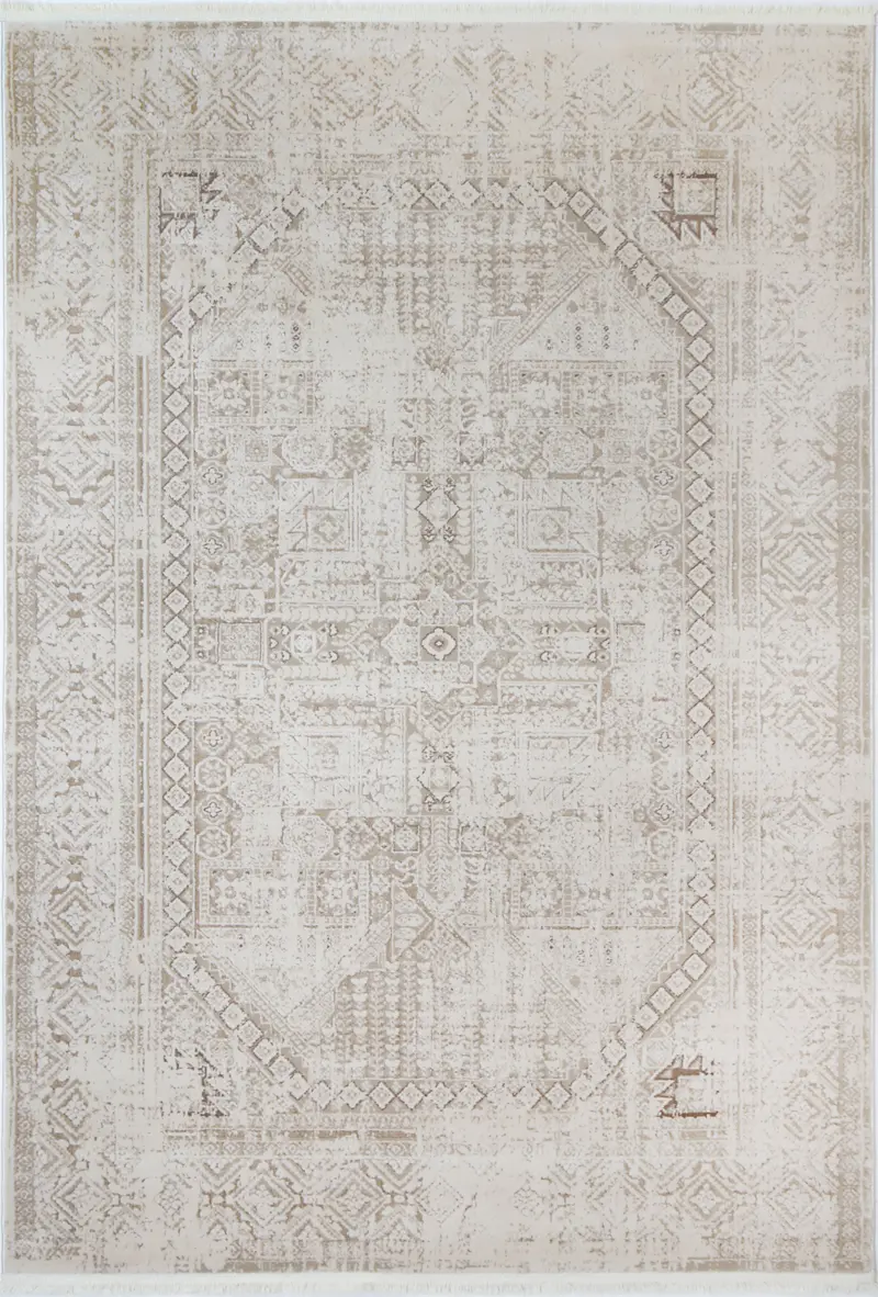 Bohemian Paradise Panel Beige Rug 1