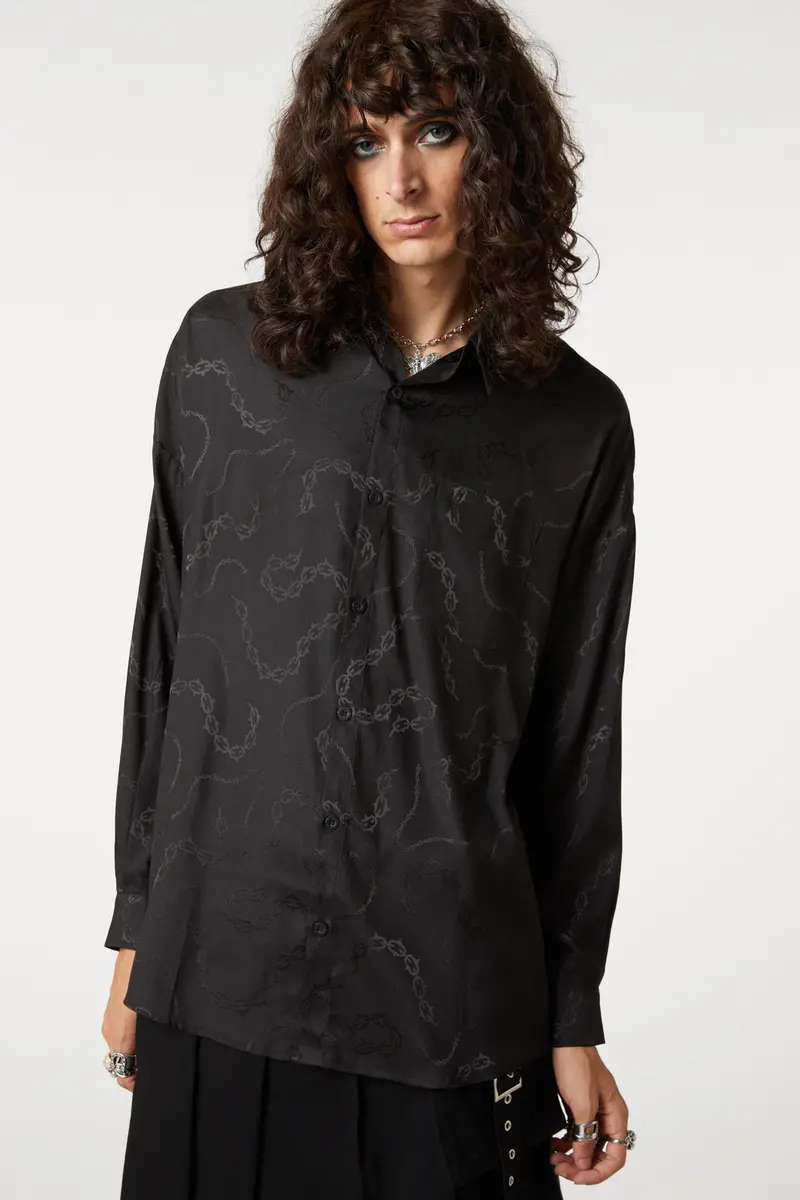 Bound & Chianed Satin Ls Shirt 1