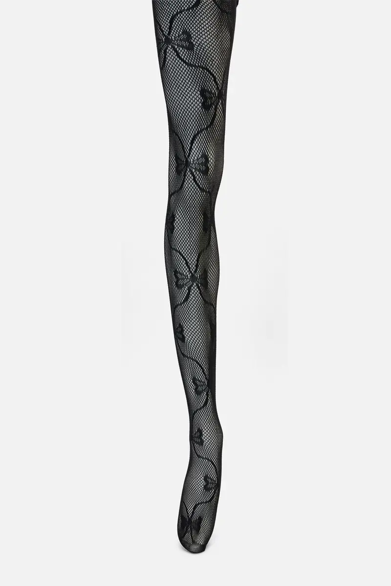 Bow Mesh Tights 1