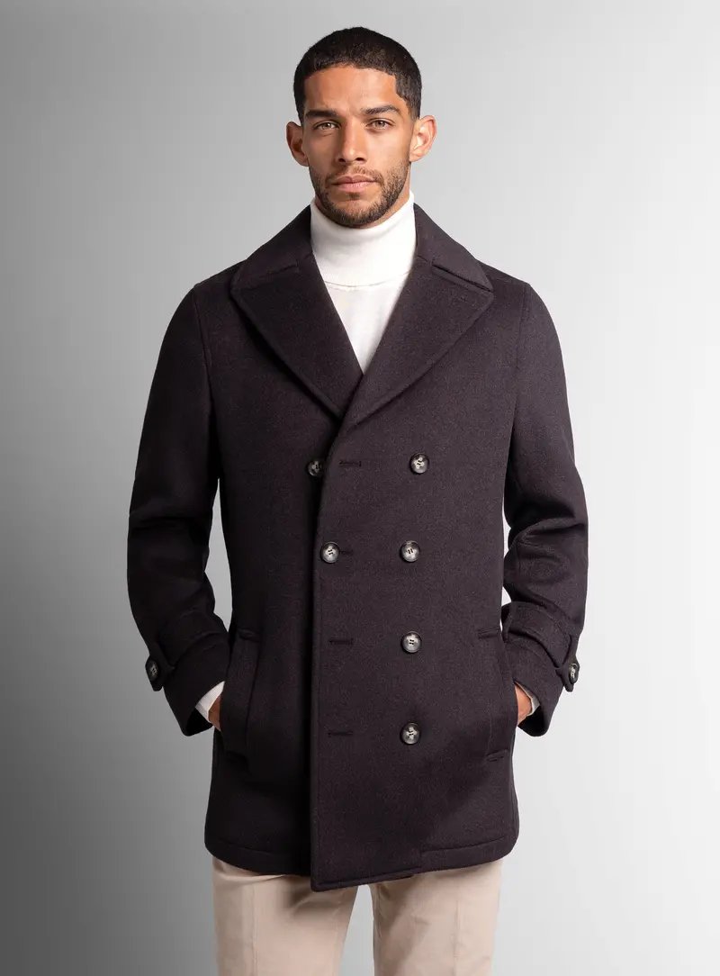 Bridge Chocolate Brown Peacoat 1