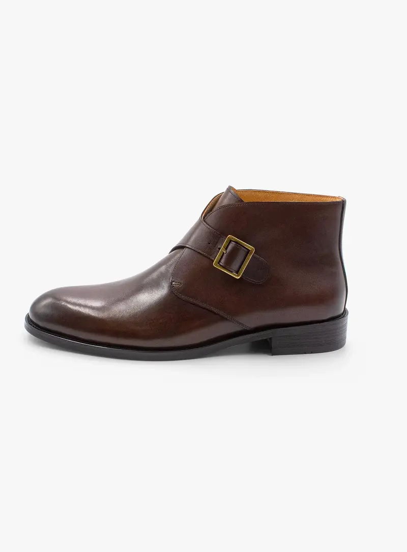 Bruno Monk Strap Chocolate Brown Boot 1