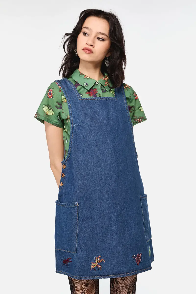Bugs Galore Embroidered Pinafore 1
