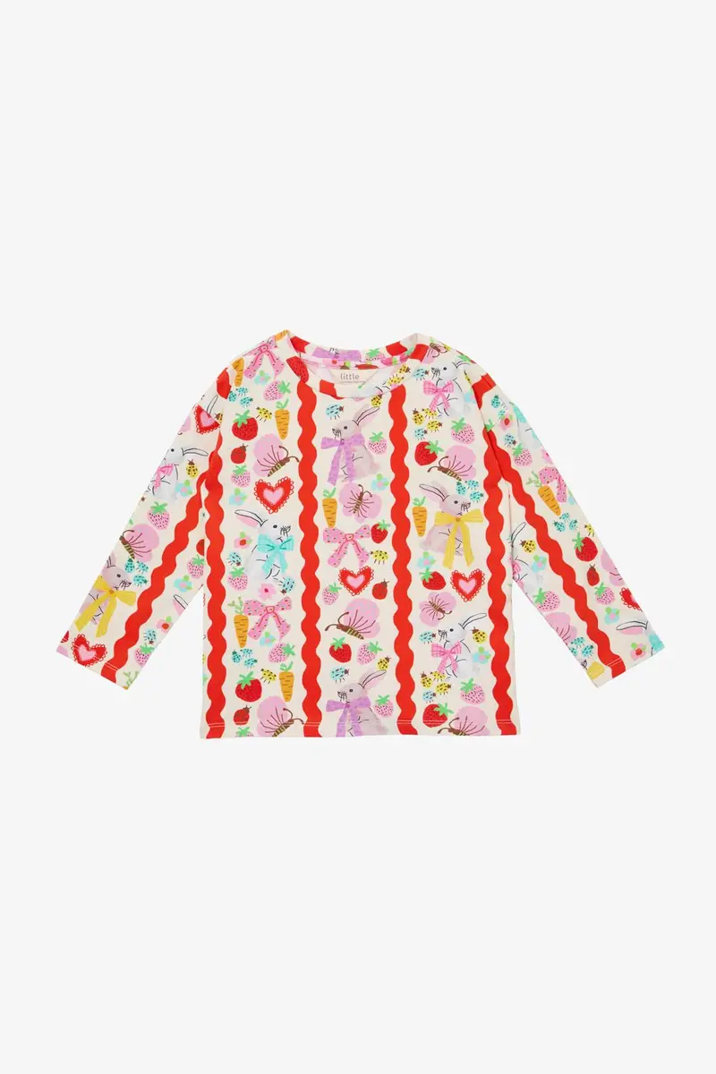 Bunny Stripe Kids Ls Tee 1