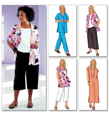 Butterick Pattern 3039 Women's Petite Shirt, Top, Tunic, Dress, Skirt And Pants 1