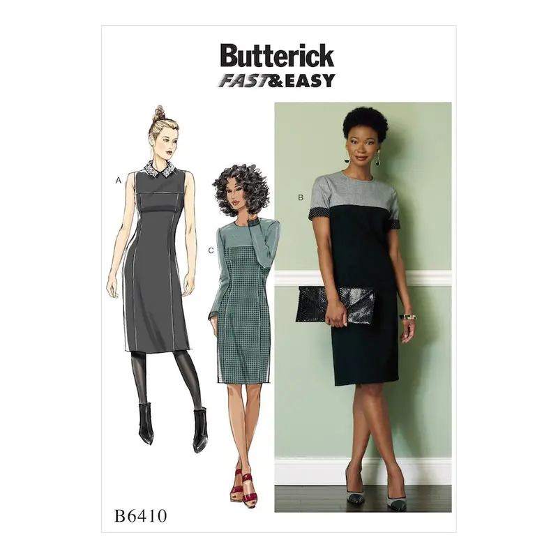 Butterick Pattern B6410 Misses'/Miss Petite Paneled Dresses With Yokes 1