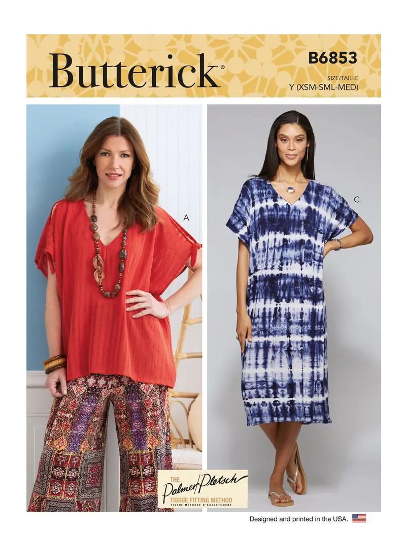 Butterick Pattern B6853 Misses' V-Neck Pullover Tunic  &  Dresses 1