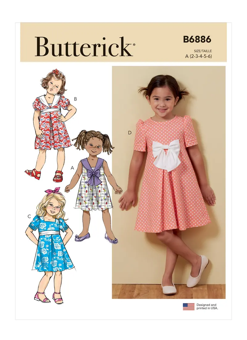 Butterick Pattern B6886 Children's Dress 1
