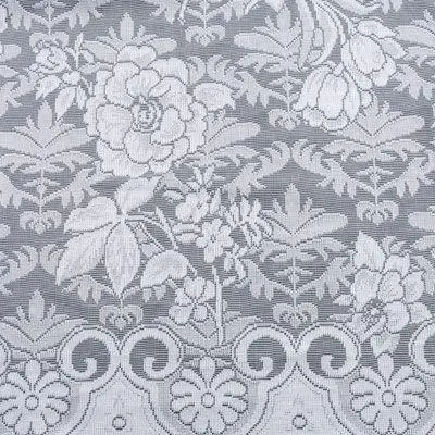 Cabbage Rose Lace Fabric, White 1
