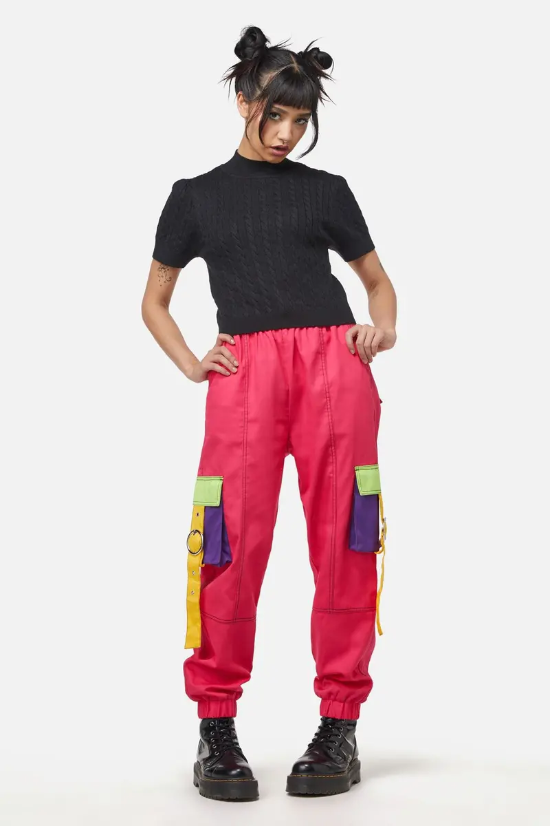 Cable Knit Mock Neck Top 1
