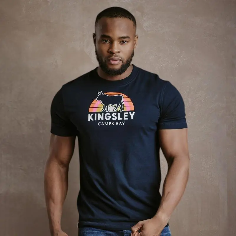 Camps Bay Sunset Nguni Crew Tee - Midnight 1