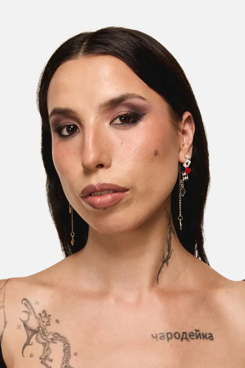Card Game Drop Earrings 1
