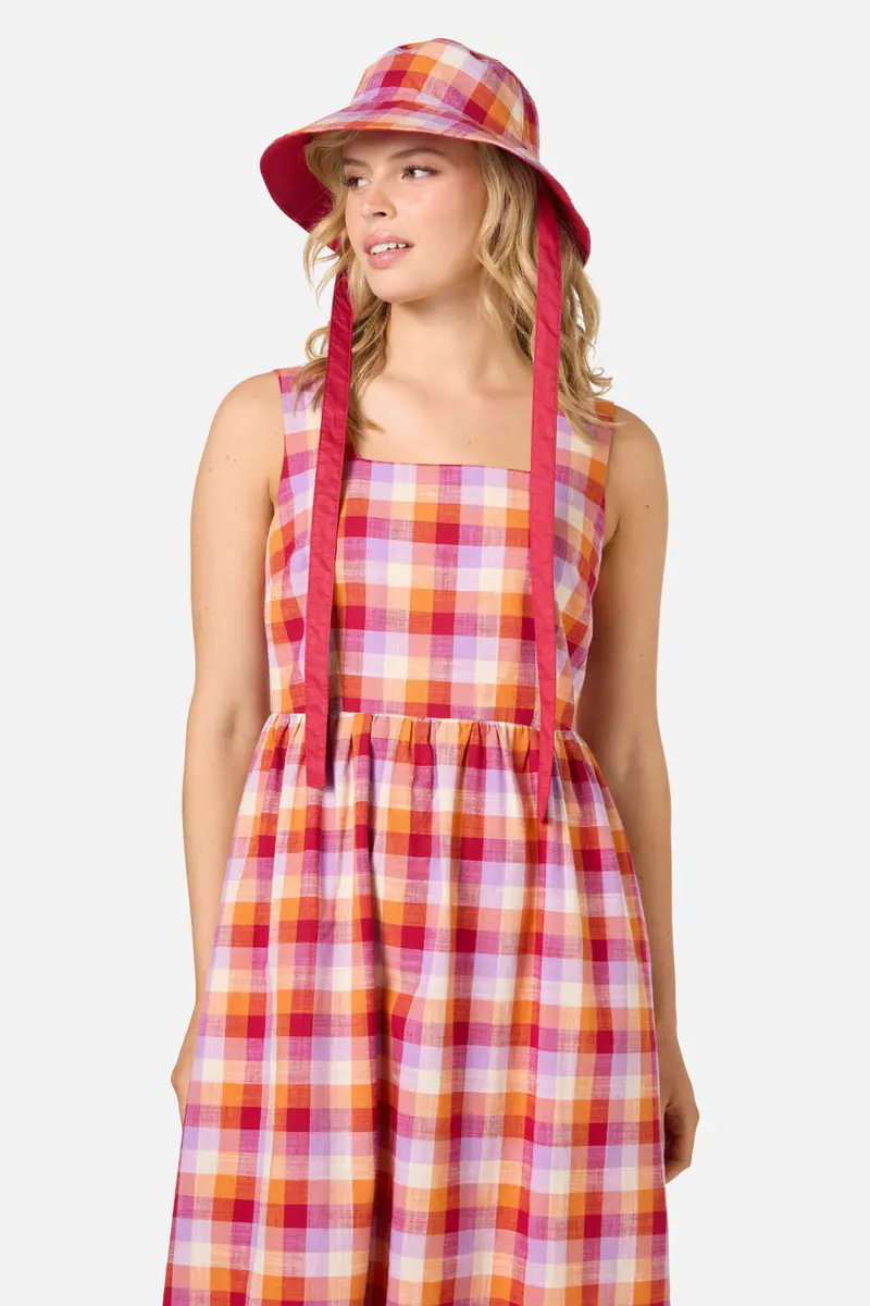 Cassie Check Reversible Hat 1