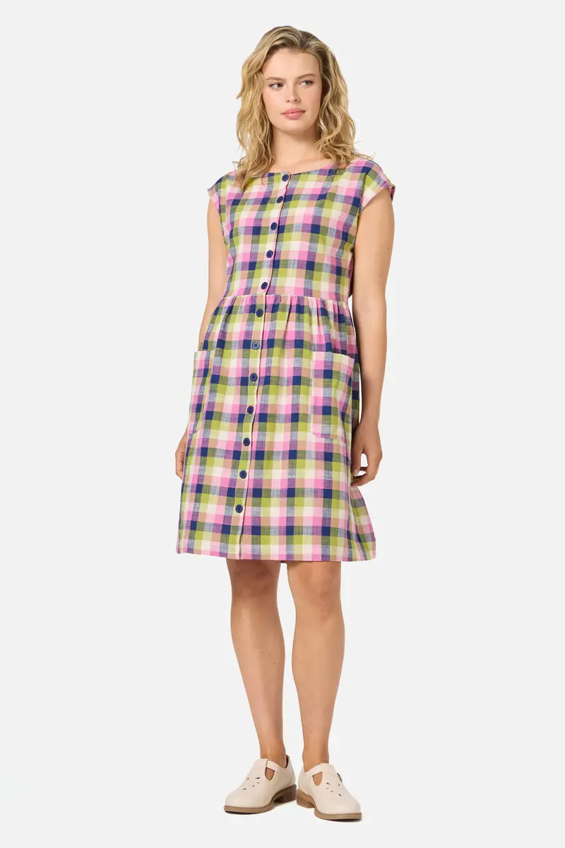 Cassie Check Smock Dress 1