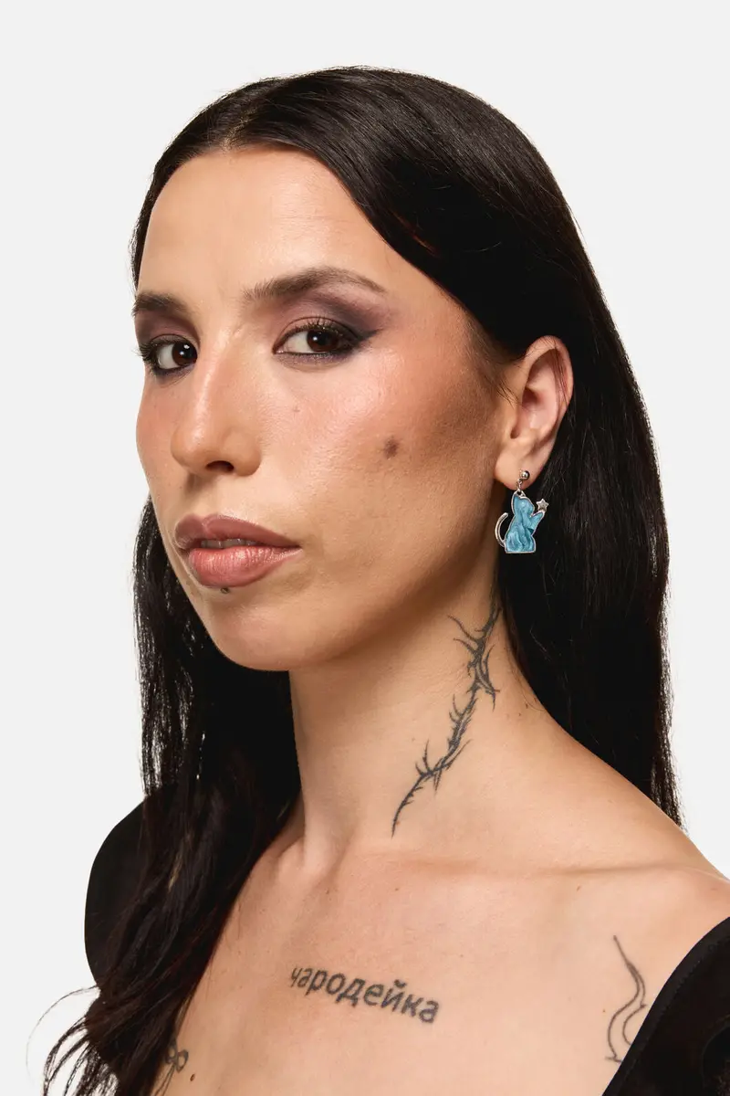 Cat And Star Earrings 1