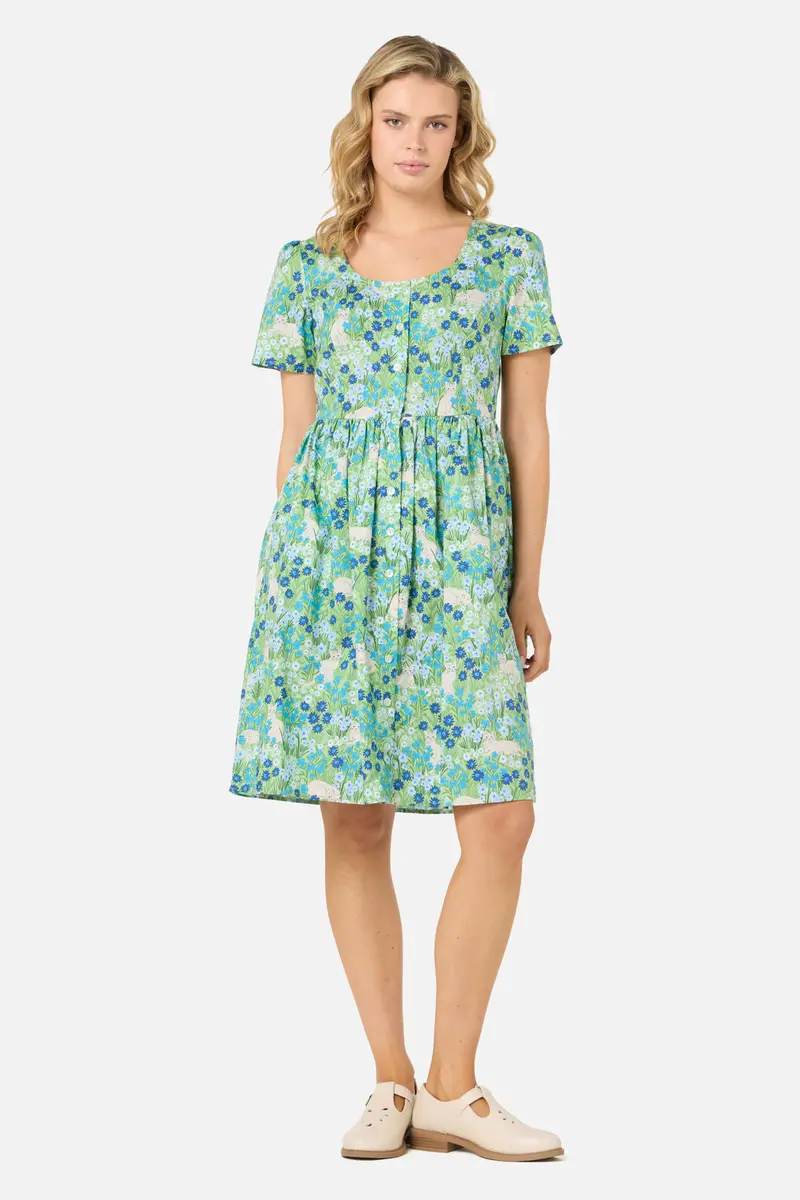Cat & Flora Short Sleeve Dress 1