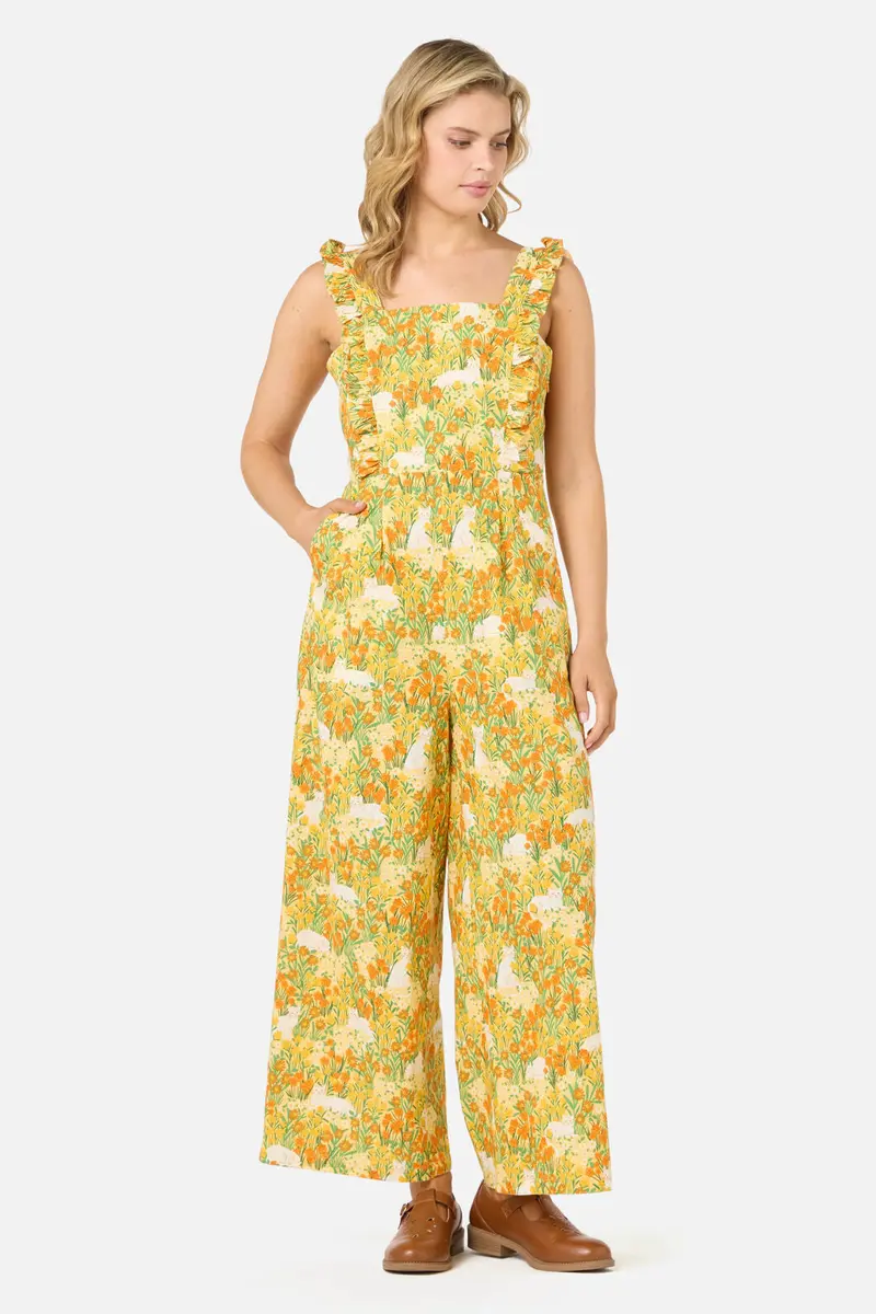 Cat & Flora Tie Back Jumpsuit 1