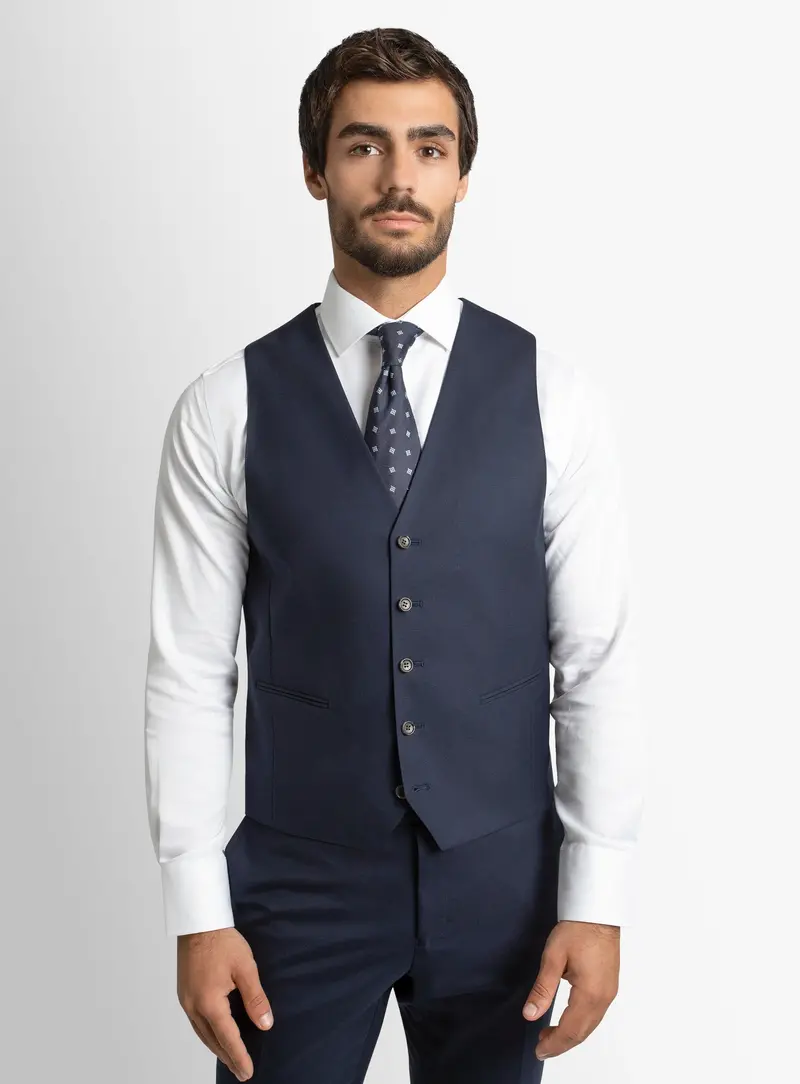 Cayman Navy Twill Vest 1