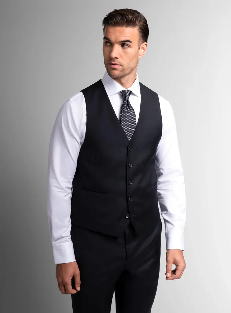 Cayman Twill Black Vest 1