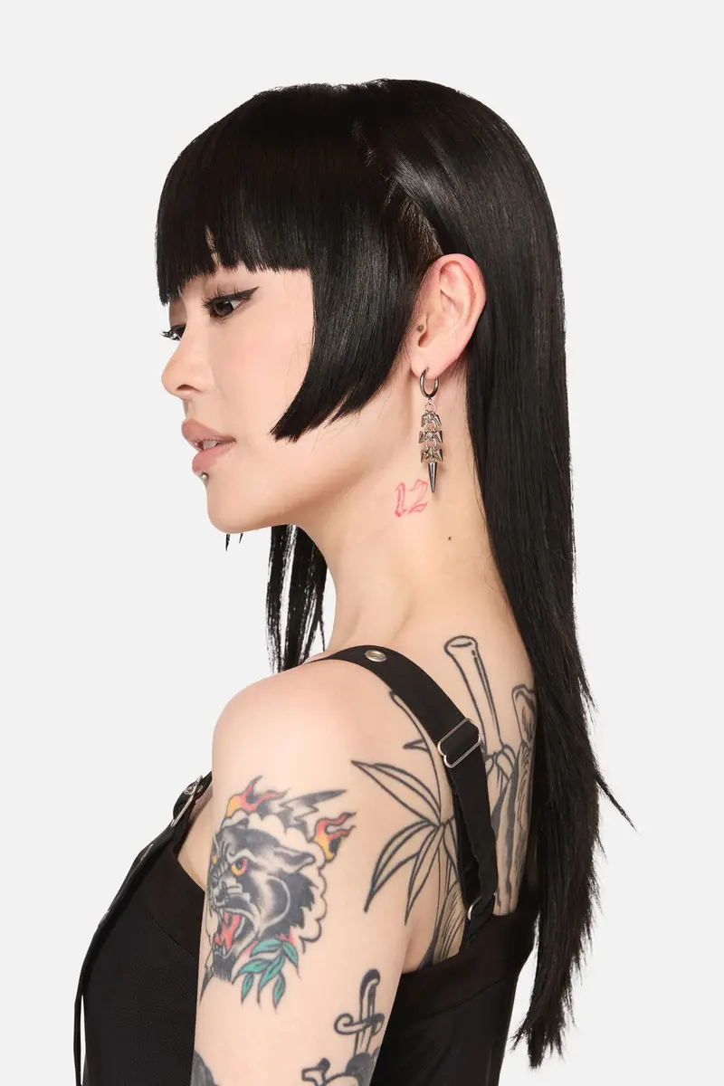 Chainlink Spike Sleeper Earrings 1