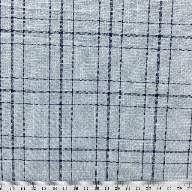 Check Suiting Fabric, Blue Check- 150Cm 1