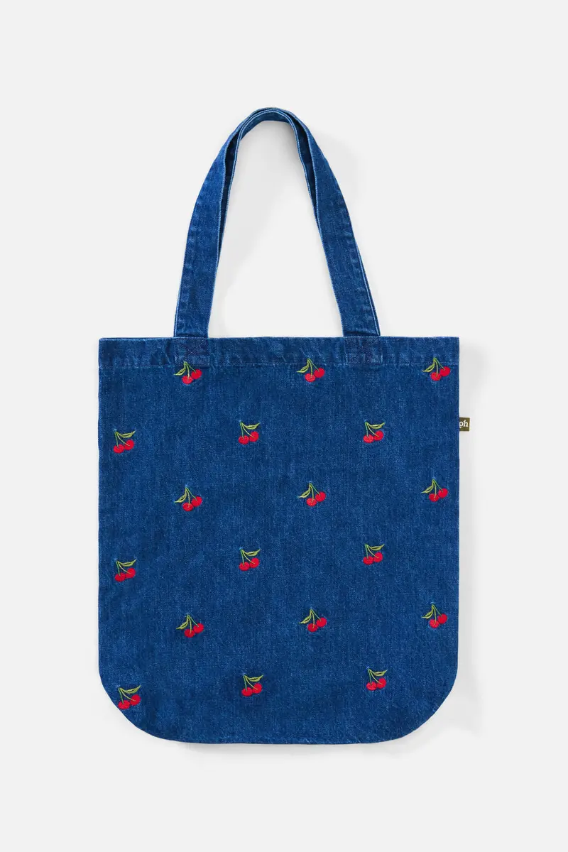 Cherry Denim Tote 1