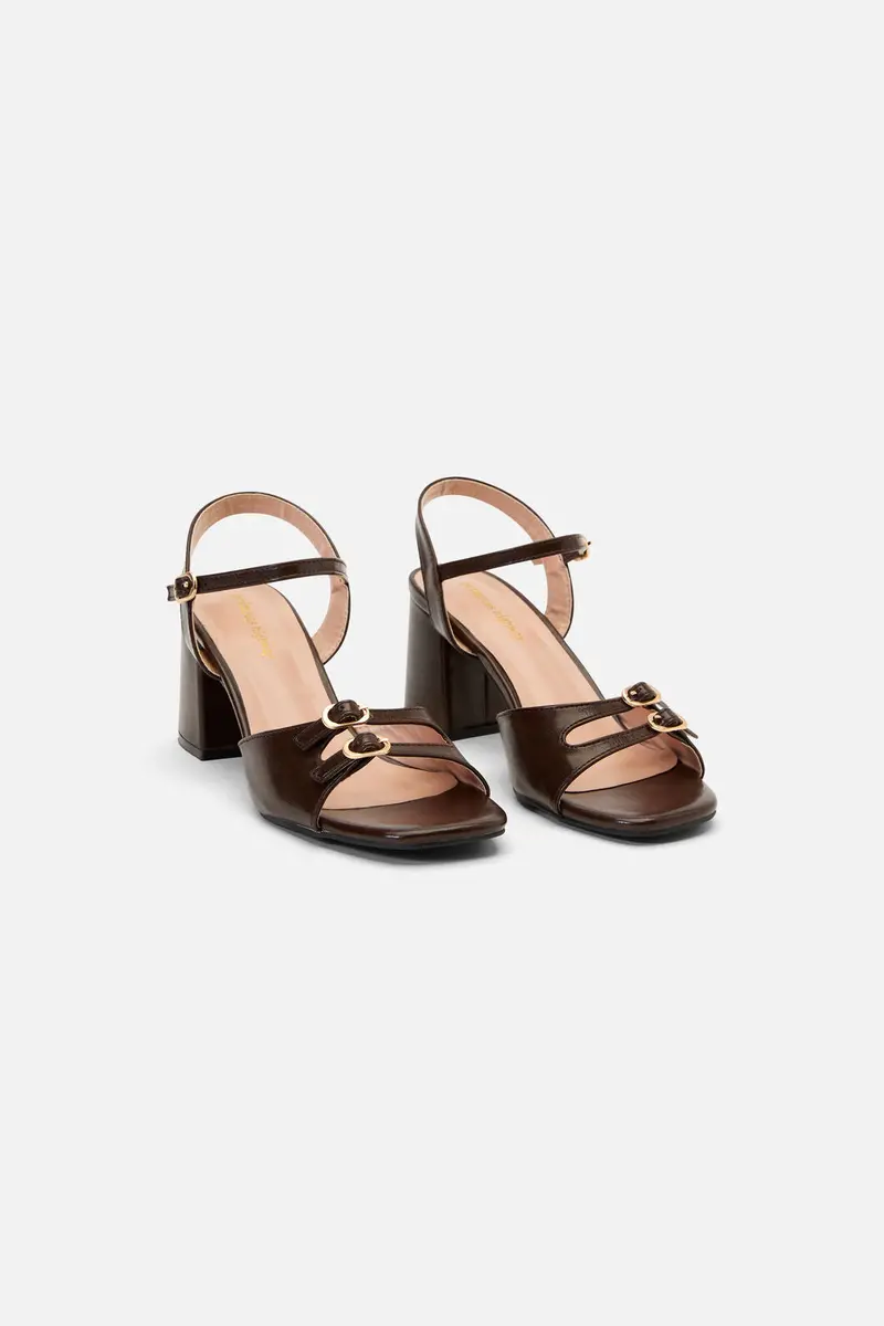 Chocolate Buckle Heel 1