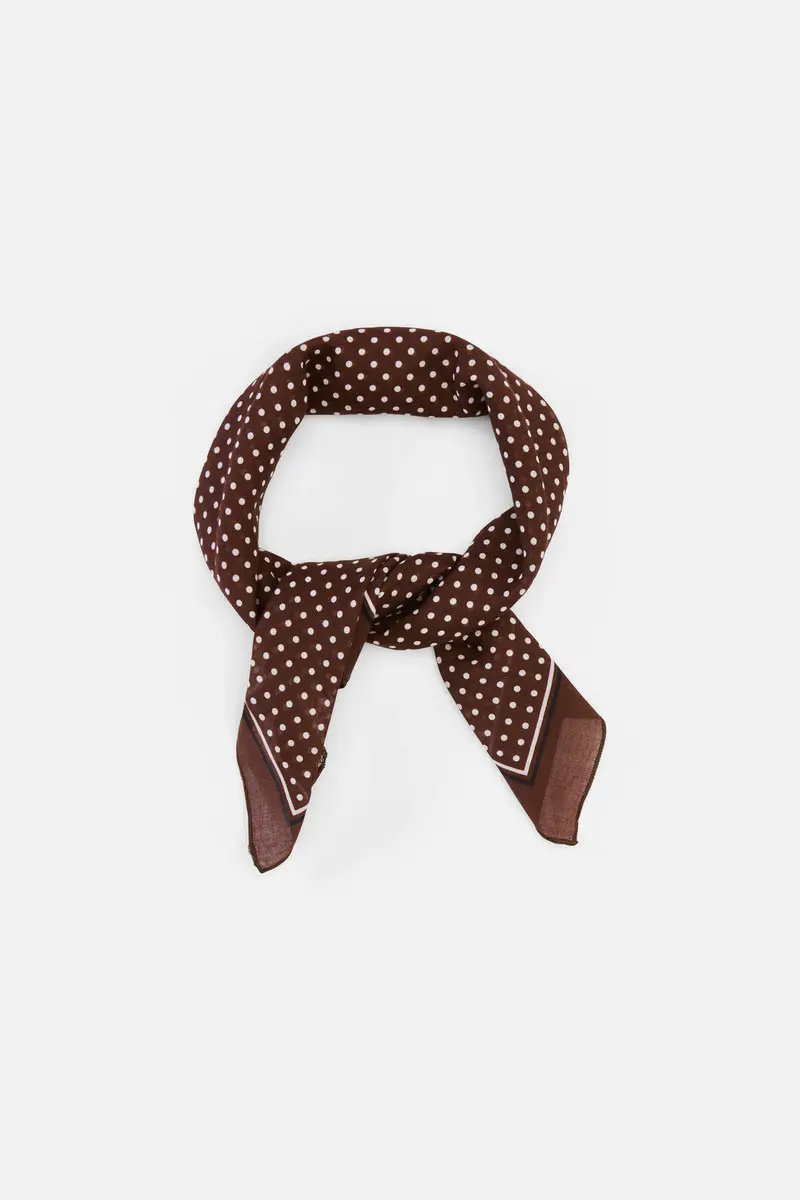 Chocolate Polka Dot Scarf 1